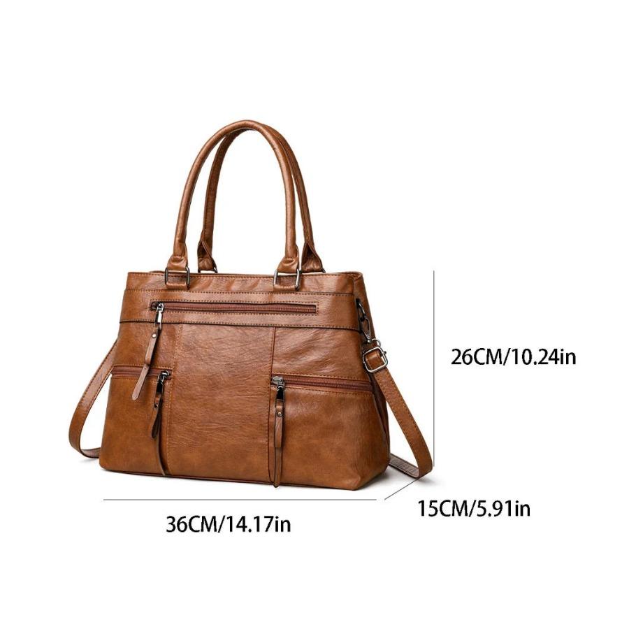 Women High Quality Leather Top-Handle Bags Purse Ladies Shoulder Crossbody Bag Casual Tote Luxury Brand Bag