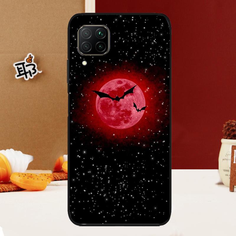 Gothic Horror Bats Full Moon For Huawei Nova 10 9 SE Nova 5T 11i 8i 3i Y90 Y91 Y70 Y60 Y61 P20 P30 P40 Lite P60 Pro Case