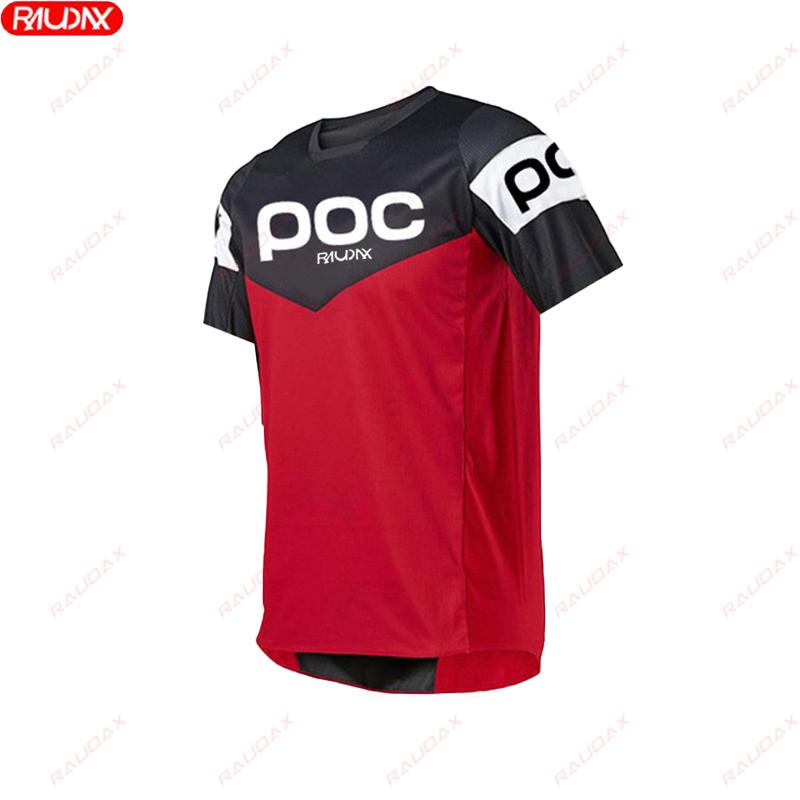 RAUDAX POC Maglietta Estiva da Moto da Uomo Abbigliamento per Mountain Bike Fuoristrada Moto Manica Corta Maglia Traspirante per Bicicletta