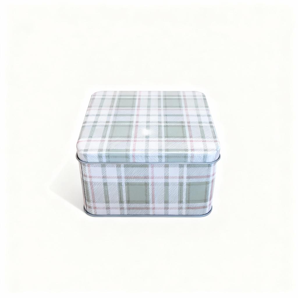 Christmas Tin Box For Cookies, Gingerbread, Sweets, Rods 15X15X7Cm