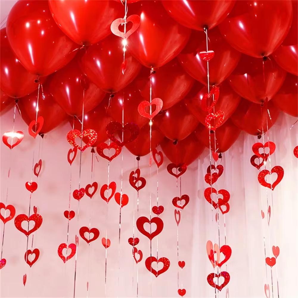 100pcs Wedding Birthday Party Decoration Decoration Balloon Rain Silk Sequin Pendant Wedding Supplies Wedding Room Decoration