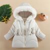 Girls Padded Down Coats Children Thickened Jackets Hooded Cotton Clothes Kids Casual Trend Parkas Winter Baby Snowsuit