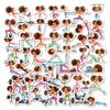 56 Sports Girls Graffiti Stickers Creative Fun Cartoons Fitness Girls Stickers Batch
