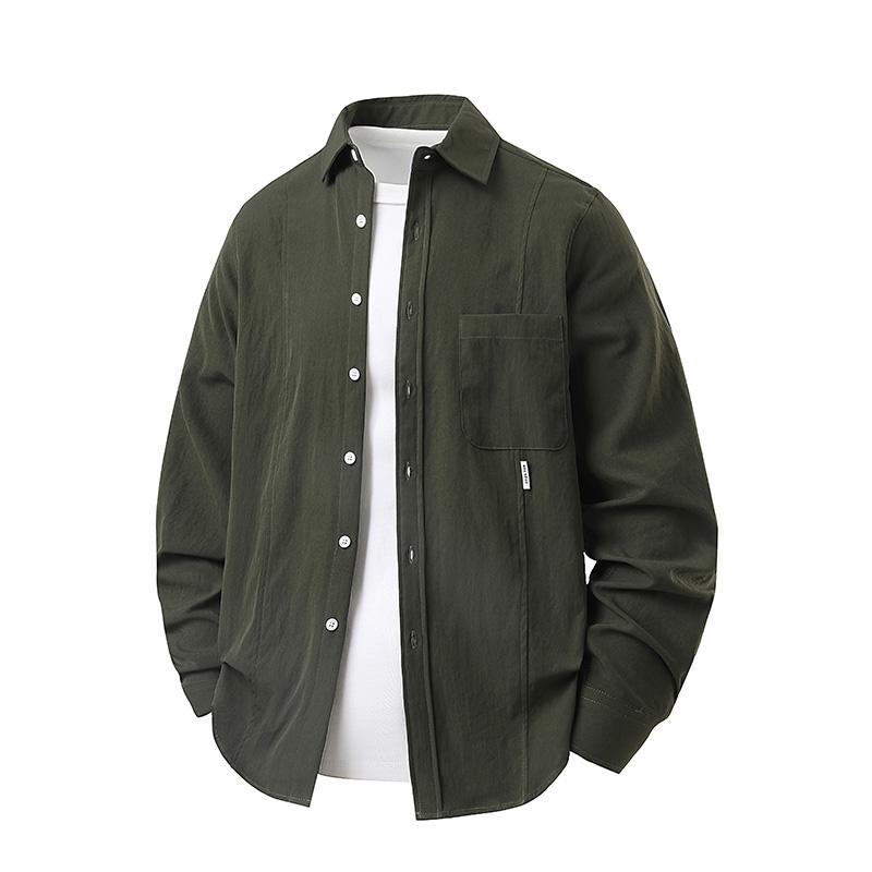 Men's Long Sleeved Shirt Korean Casual Loose Shirt Men's Coat