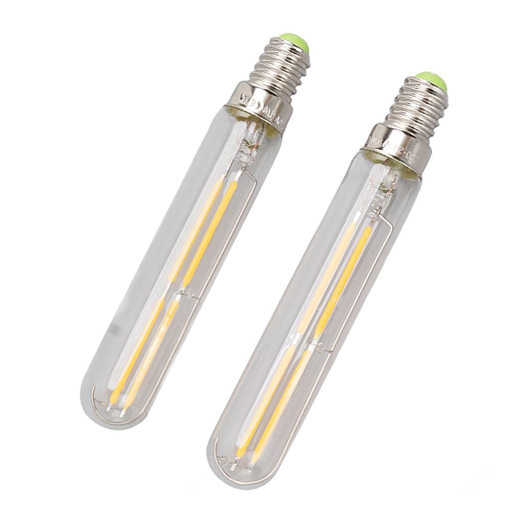 2Pcs LED Tube Bulb 4W E14 2300K Tubular Light Lamp Bulbs T20x120  for Lighting