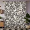 2pcs HD moderno Europeu cortina decorativa Cinza digital impresso cortina Decoração de casa estilo decoração sala de estar quarto