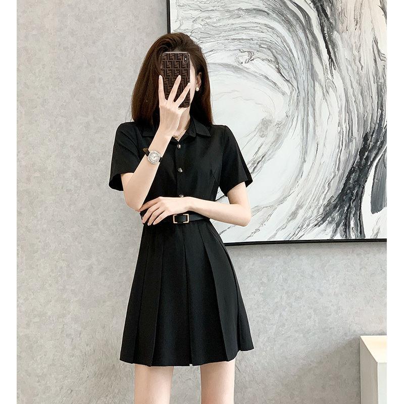 Šaty Dámské Francouzský Design Malé POLO Tričko Černé Šaty