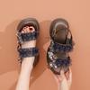 Summer High Platform Women Sandals Buckle 10CM Wedges Bling Shoes 2025 Outside Chunky Sandals Beach Casual Slides Woman