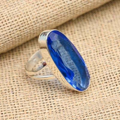 Beauteous Tanzanite Gemstone Handmade Jewelry 925 Sterling Silver Jewelry Ring For Her