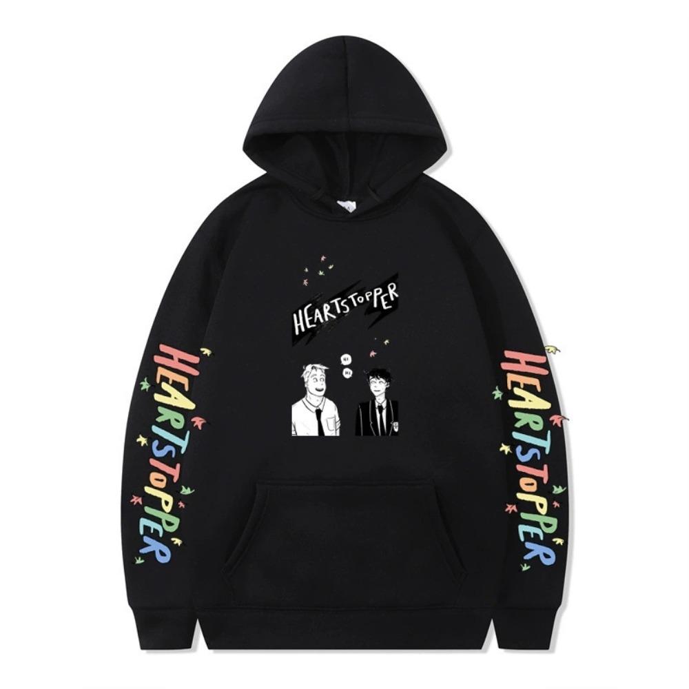 

Heartstopper Anime Hoodie Nick and Charlie Autumn Pullover Fashion Unisex Long Sleeve Casual Streetwear Loose Outdoor Clothes XS