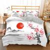 Ink Painting King Queen Duvet Cover Chinese Landscape Painting Bedding Set Adults Idyllic Scenery Mountain Polyester Quilt Cover