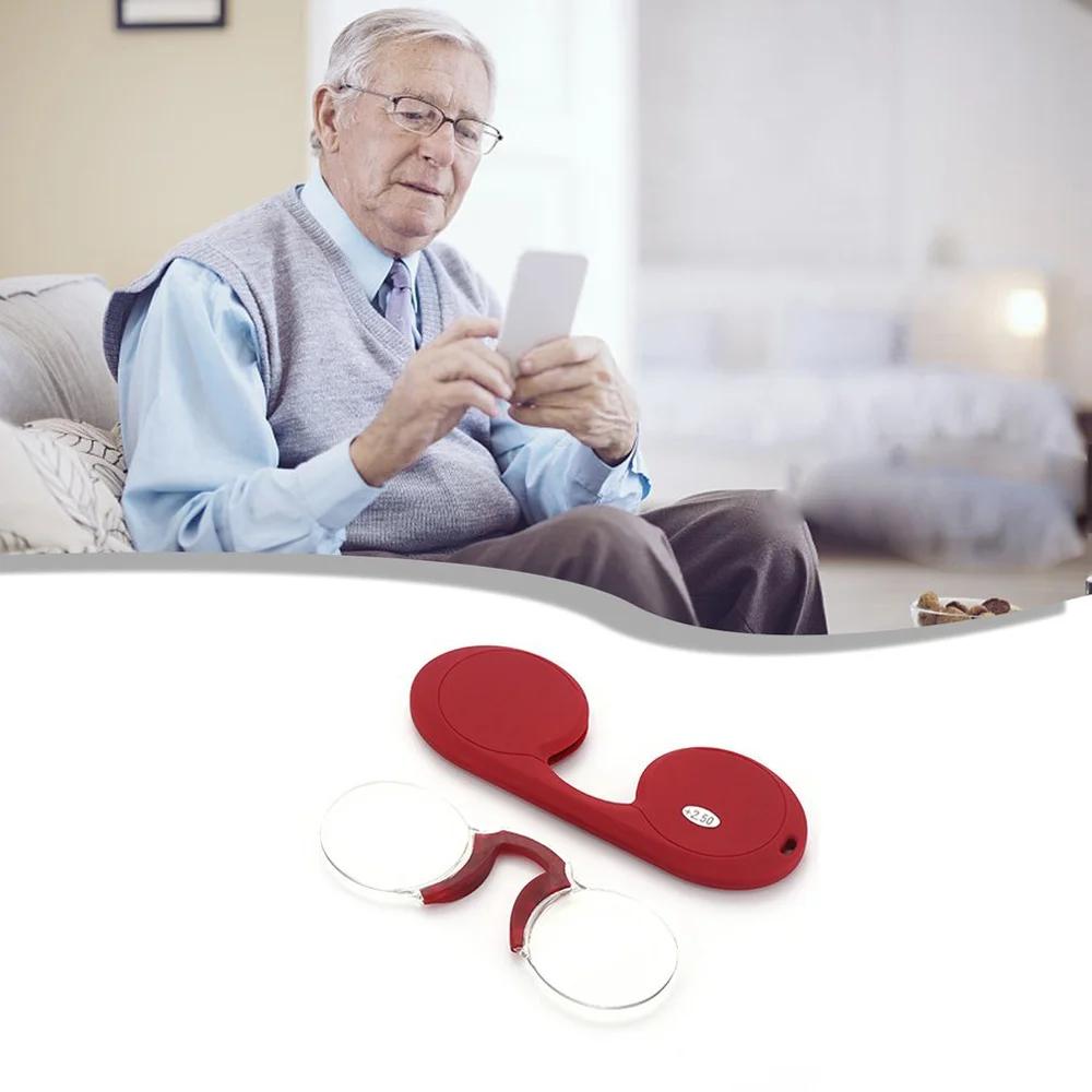 Mini Lesebrille für Damen und Herren Neutraler Nasenklemmen-Brillenrahmen für ältere Menschen 100-300