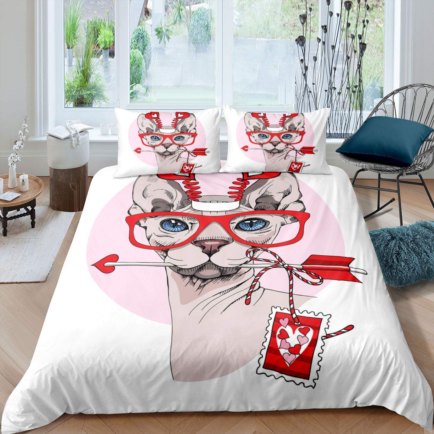 

Arrow Sign Comforter Cover Set Watercolor Colorful Arrow Sign Duvet Cover Geometric Microfiber Bedding Set 3pcs for Kids Girls EU Single(135x200cm)