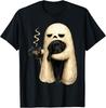 Meh Ghost Black Labrador Dog Funny Halloween Coffee Lover T-Shirt