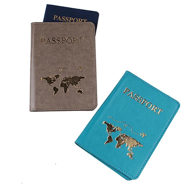 Passport Holder PU Leather Passport Cover Organisers Travel Wallet Case Organisers for Money Ticket Card Boarding Passes