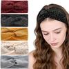 European & American Fashion Rhinestone Knit Cross Hairband - Elastic Sports & Yoga Headband