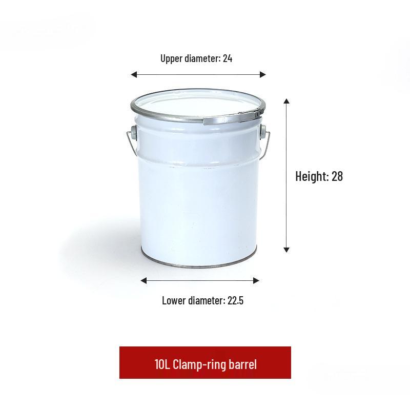 Secchio Vernice Lattice con Coperchio - Piccolo Contenitore Metallico Rotondo per Campionamento Asfalto (0.1-20L)