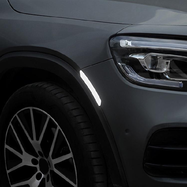 2pcs Car Accessory Warning Reflective Tape Strips Car Side Marker Sticker Reflective Trim Decal Auto Reflector Stickers