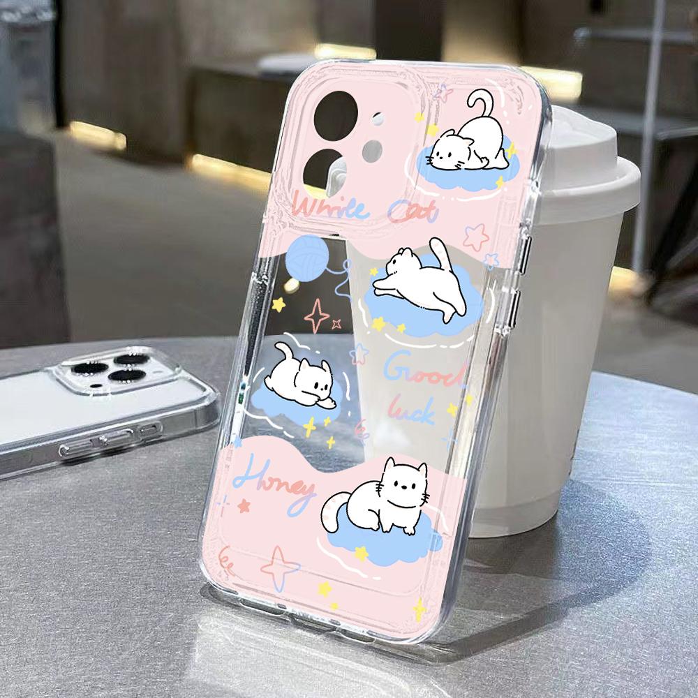 Soft Cat Clear Case For  Redmi Note 13 Pro 12 10 9 13C 12C 10C 11A  A1 A2 9s 10s 9C Poco X5 X3 11T 12T 11 Lite 5G Ne Cover