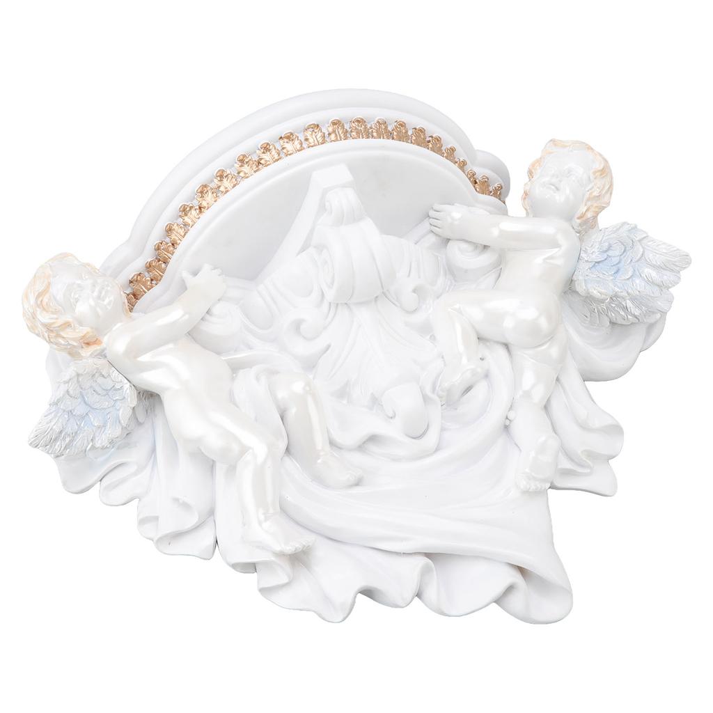 Resin Angel Wall Shelf European Exquisite Beautiful Decoration Rack for Bedroom Living Room Kitchen