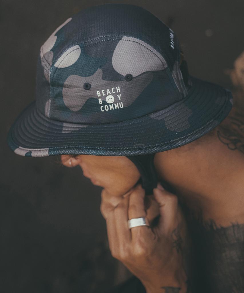 Bichiboikeomyu Surfing Surf Hat Ich Green Camouflage