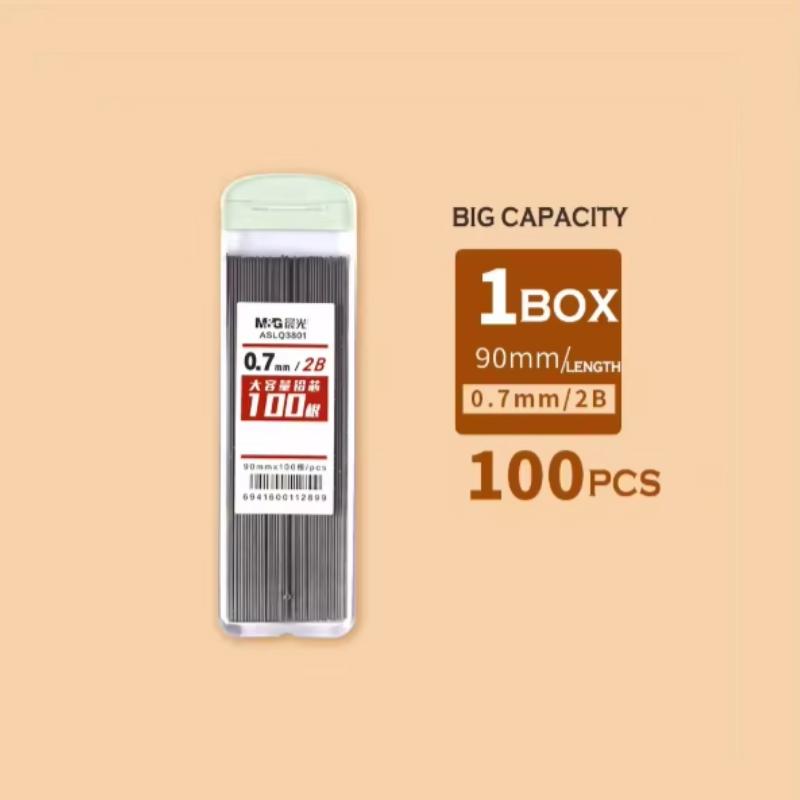 M&G Pencil Refill 2B/HB 0.5mm 0.7mm Graphite Refill Mechanical Pencil Refill Plastic Auto Replacement Pencil Refill