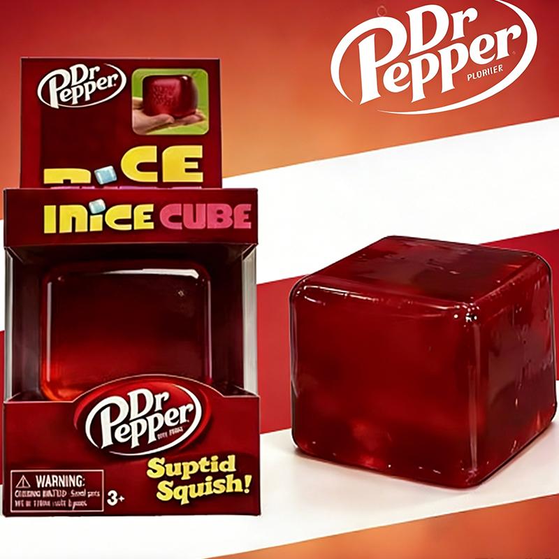 Kids Childrens Hot Selling Nice Cube Super Soft Squishy Fidget Toy, Translucent Red Stress Relief Cube, BPA-Free Safe for Adults