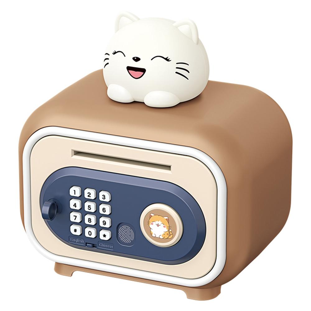 7606 Automatic Money Rolling ATM Deposit Machine Fingerprint/Key Unlock Piggy Bank Toy