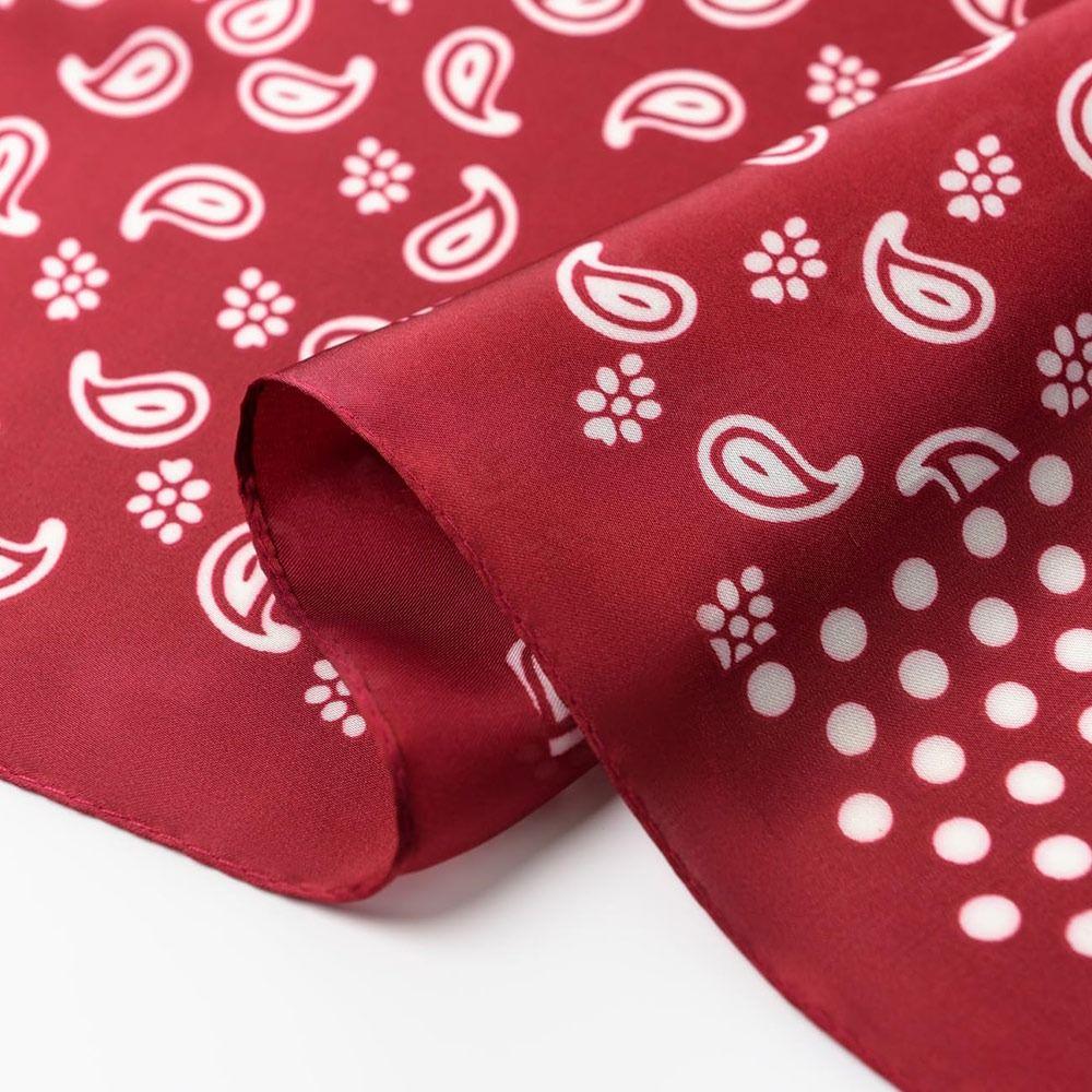 Lightweight Designer Silk Scarf Luxurious Headscarf Square Neckerchief  For Daily and Travel Use