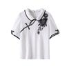 New Style of Plus-size Women's Foamed Printed Short-sleeved T-shirt Collar