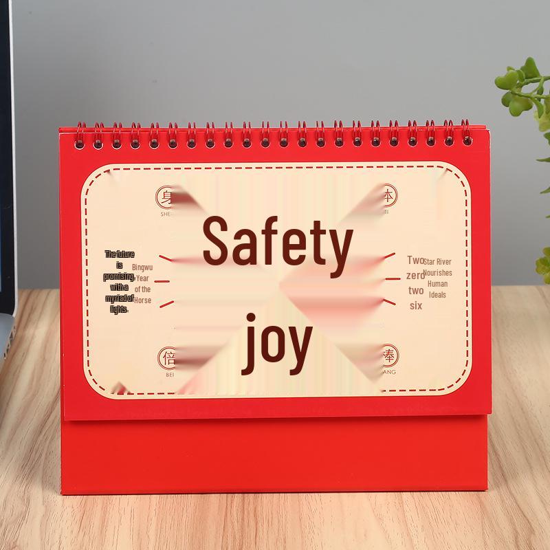 2026 Year of the Horse Chinese Style Custom Table Calendar with Hot Stamping, Office Memo Pad, and Logo Imprint