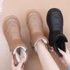 Winter Chunky Platform Snow Boots for Women Comfortable Anti-Slip Fuzzy Ankle Booties With Faux Fur Lining Women's Warm Walking Short Boots Shoes