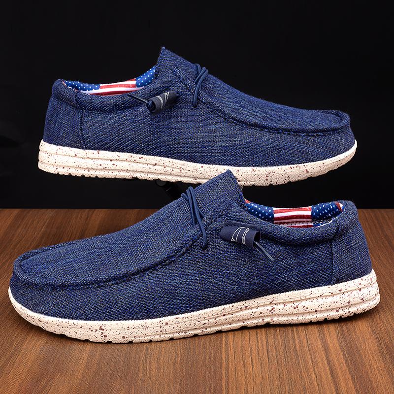 Pantofi bărbătești respirabili tip barcă Pantofi cu o singură încălțare Mocasini Pantofi casual blindati Mocasini ușori din pânză cu șireturi Mocasini Mers 2026
