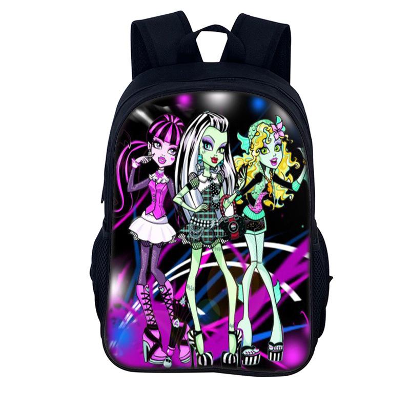 Школьный рюкзак Monster High, Детский рюкзак Elf High School KTB Genie High School New 15 Single Backpack