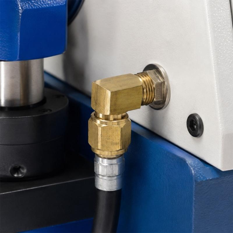 Brass 90 Degree Elbow Union for 3/8 Female x Male Pipe Ends, Angle Fitting with Turning Center Section for Pipe Change in Narrow Places