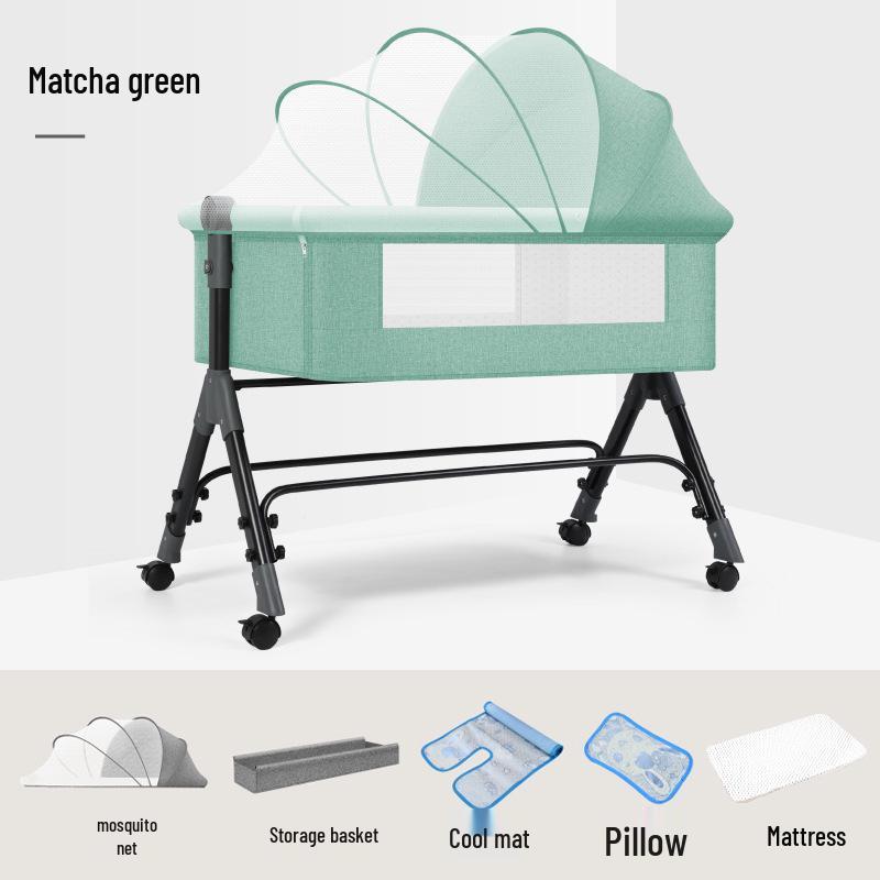 Трансформируемая детская кроватка и колыбель: Портативная, Складная, Многофункциональная Прикроватная Колыбель для Новорожденных.
