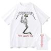 2024 God Wants You Kanye West Print Tshirt Streetwear Skull Graphic T-shirts Men Women Hip-Hop T Shirt Man Tops Clothes Tees