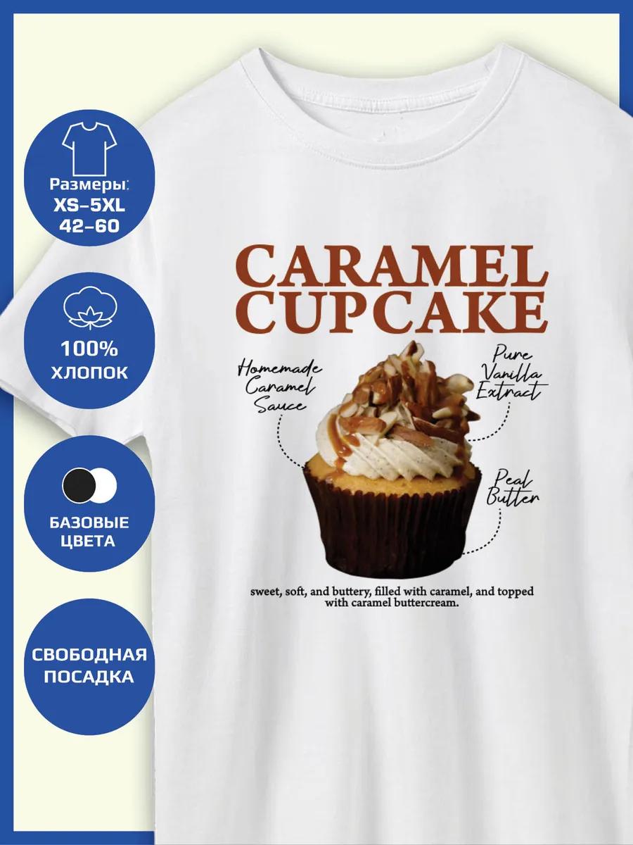 Caramel Cupcake Print T-shirt S