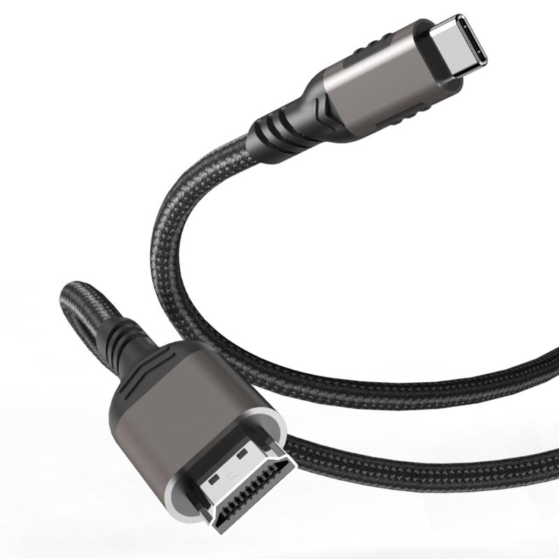 USB C to HDMI-Compatible Cable Converters Wire Supports 4K@60Hz Type C to HDTV Display Adapters Cord