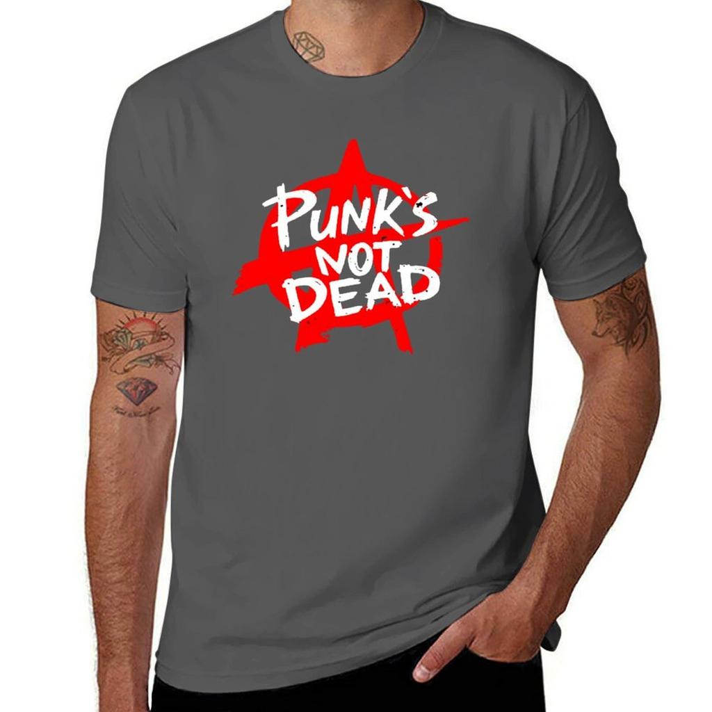 Punks Not Dead Tshirt Relaxed Casual Short Sleeve Tee