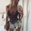 Women Sexy Lingerie Lace Backless Bodysuit V-Neck Bandage Jumpsuit Pajamas