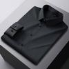 Men's Non-Iron Stretch Formal Long Sleeve Dress Shirt - Solid Color Pocketless Comfort, Classic Fit Quality Fabric for Business Office