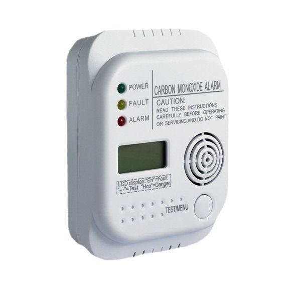 Carbon monoxide detector, high-precision domestic carbon monoxide alarm, wall-mounted, with digital display and loud alarm