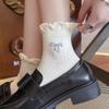 Women's Polka Dot Bowknot Ankle Socks - Thin, Non-slip Cotton for Spring, Summer, Autumn