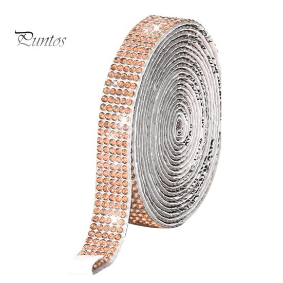 1 Roll 90CM Rhinestone Ribbon Self-Adhesive Glitter Faux Crystal Decorative Ribbon Clothes Shoes DIY Projects Crafts Bling Rhinestone Sticker Wrap