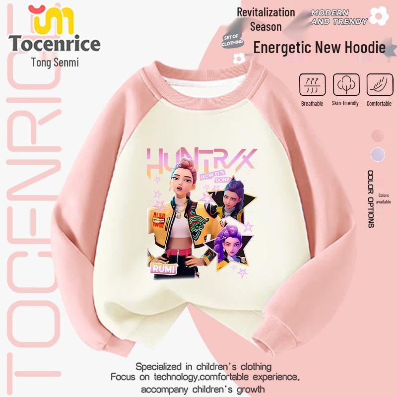 Set Hanorac Fete Vânătoare de Demoni K-Pop Toamnă/Iarnă - Ținută Casual Două Piese pentru Copii