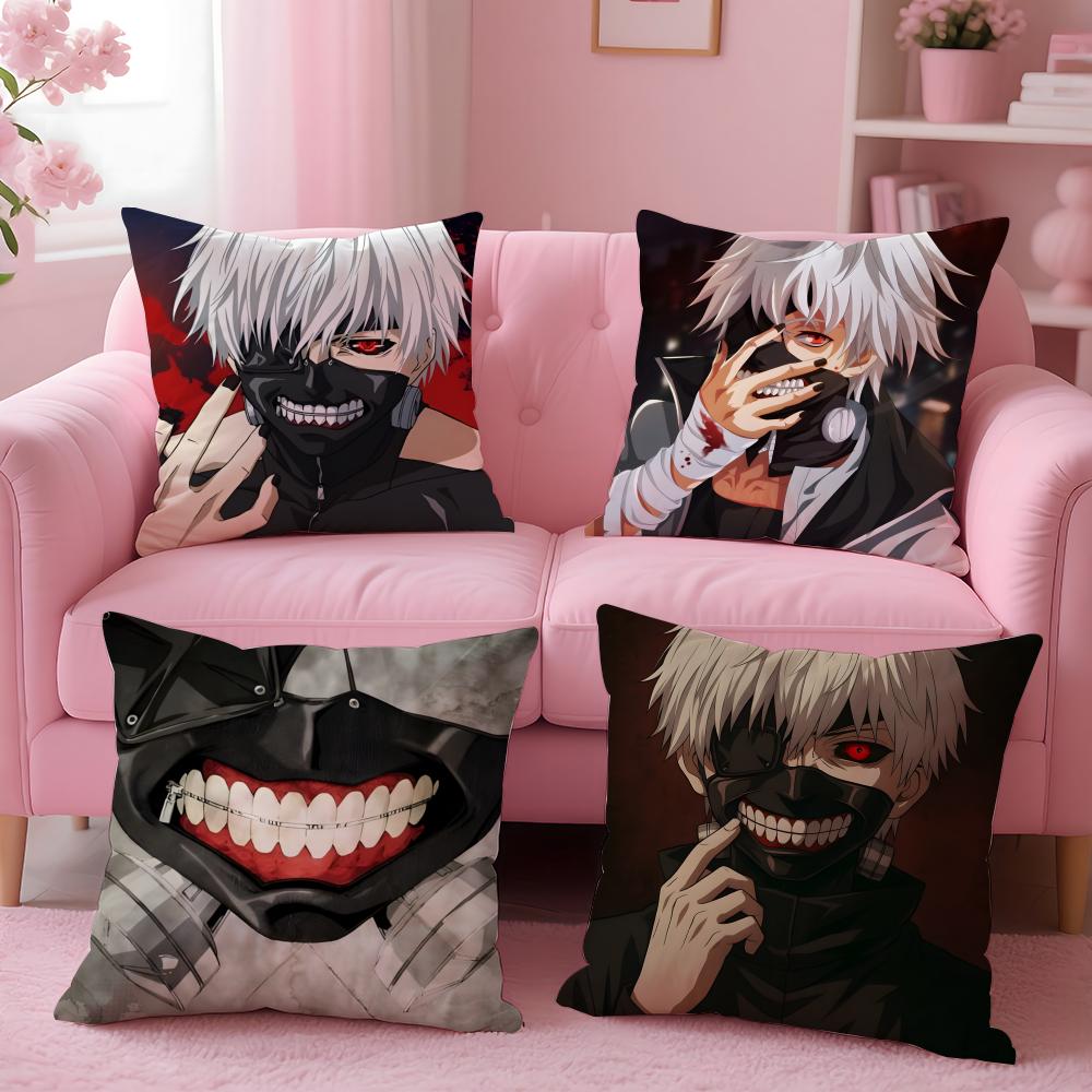 Trendy TTokyo Ghouled Cushion Cover Comfortable Durable Pillow Cover MultiScene for Home Office Car Sofa