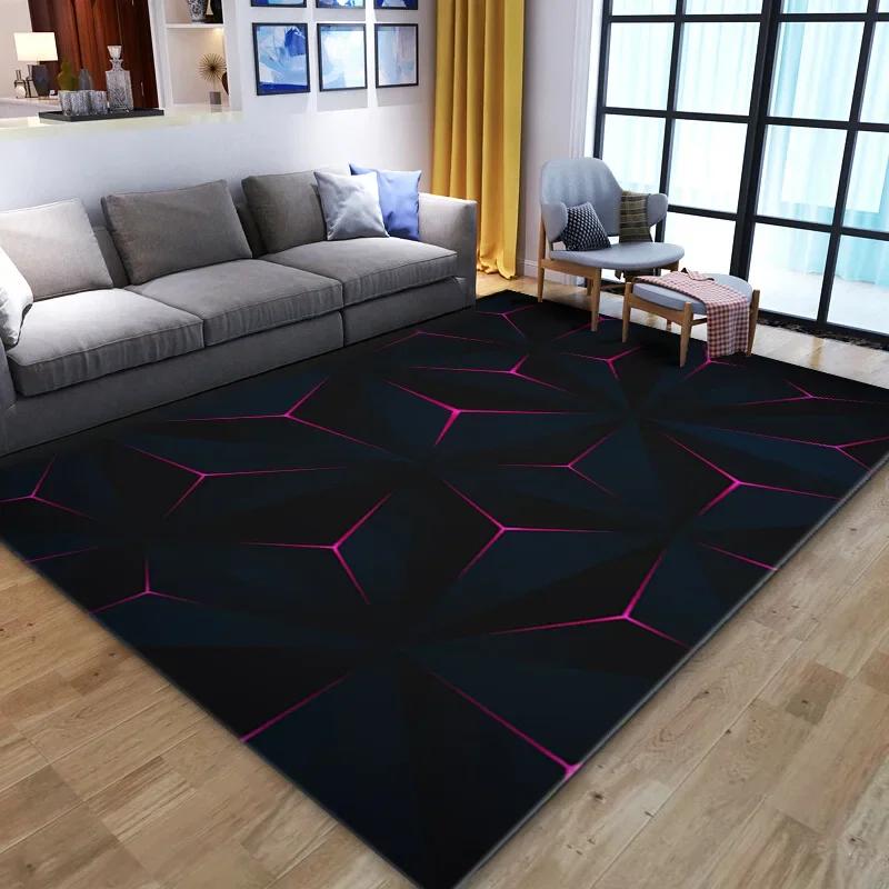 3D Vortex Illusion Teppich für Wohnzimmer Heimdekorationen Sofatisch Große Flächenteppiche Spielzimmer Rutschfeste Bodenmatte Alfombra