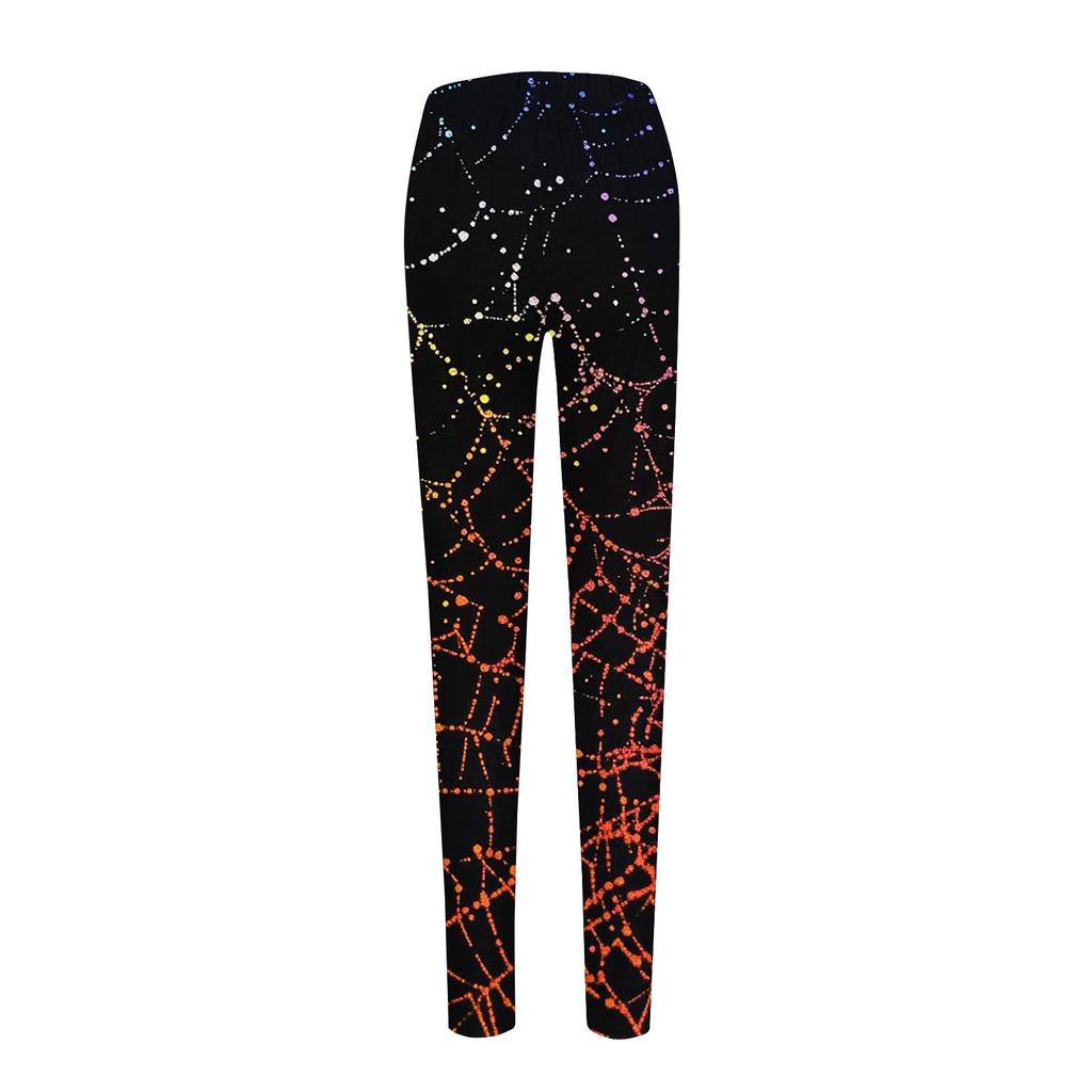 Women's Pants Halloween Printed Stretchy Soft Bottoms Casual Home Sleeping Pants