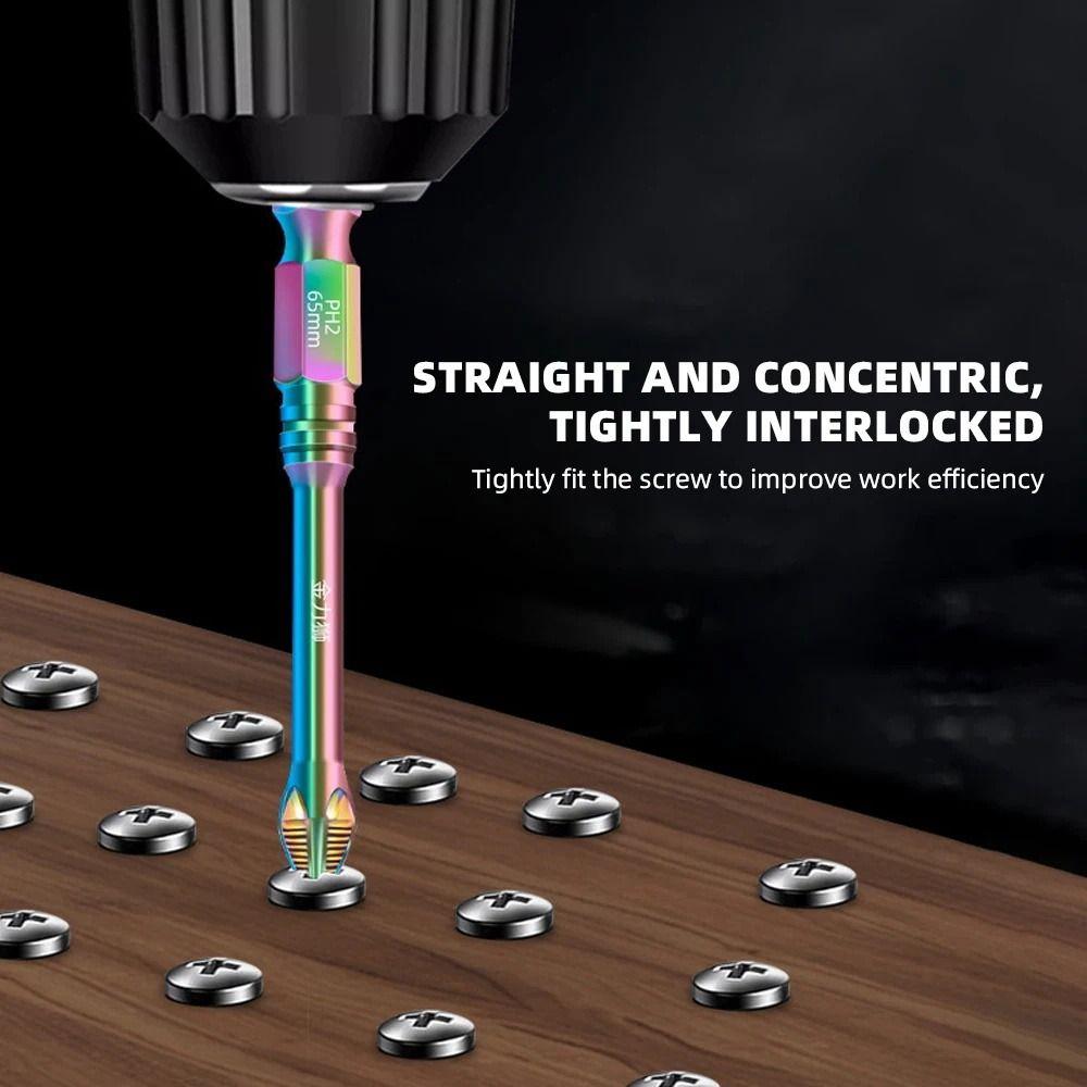 6/8PCS S6 Colorful Titanium Cross Screwdriver Bits  Electric Screwdrivers